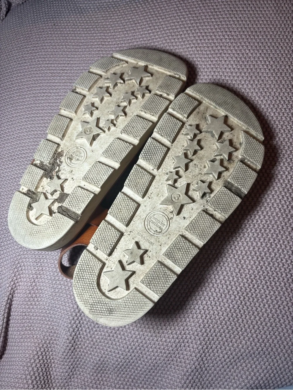 wonder nation Tan Braided Gladiator Sandals